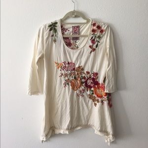 Johnny Was LA Embroidered Top